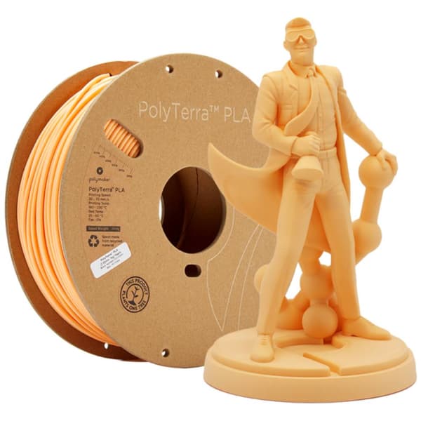 Polymaker 70863 PolyTerra PLA 3D-skrivare Filament PLA-plast Mindre plasthalt 1.75 mm 1000 g Pastellorange 1 st
