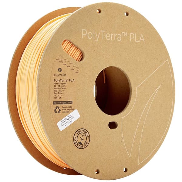 Polymaker 70863 PolyTerra PLA 3D-skrivare Filament PLA-plast Mindre plasthalt 1.75 mm 1000 g Pastellorange 1 st