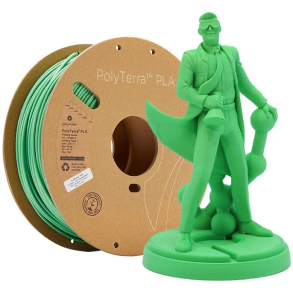 Polymaker 70846 PolyTerra PLA 3D-skrivare Filament PLA-plast Mindre plasthalt 1.75 mm 1000 g Grön (matt) 1 st