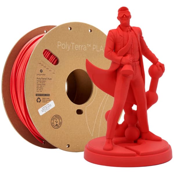 Polymaker 70827 PolyTerra PLA 3D-skrivare Filament PLA-plast 2.85 mm 1000 g Röd (matt) 1 st