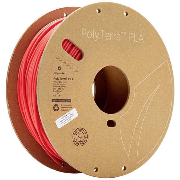 Polymaker 70827 PolyTerra PLA 3D-skrivare Filament PLA-plast 2.85 mm 1000 g Röd (matt) 1 st