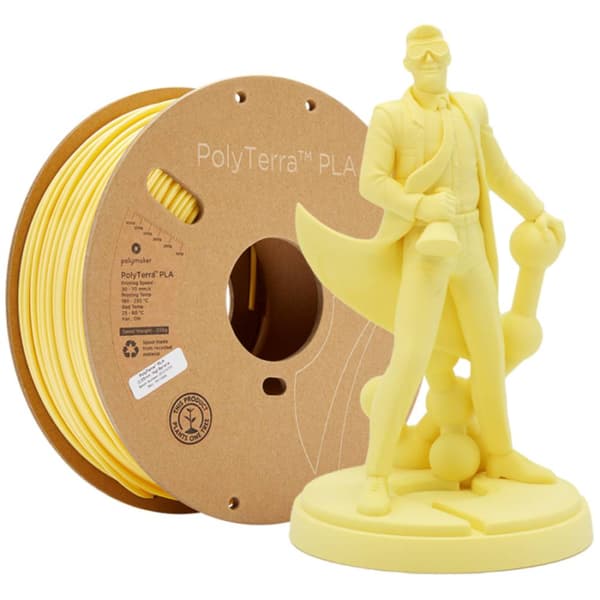 Polymaker 70866 PolyTerra PLA 3D-skrivare Filament PLA-plast 2.85 mm 1000 g Pastell gul (matt) 1 st