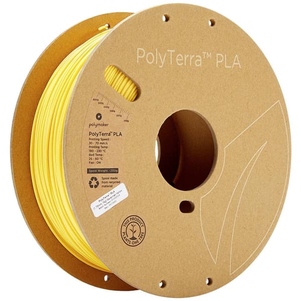 Polymaker 70866 PolyTerra PLA 3D-skrivare Filament PLA-plast 2.85 mm 1000 g Pastell gul (matt) 1 st