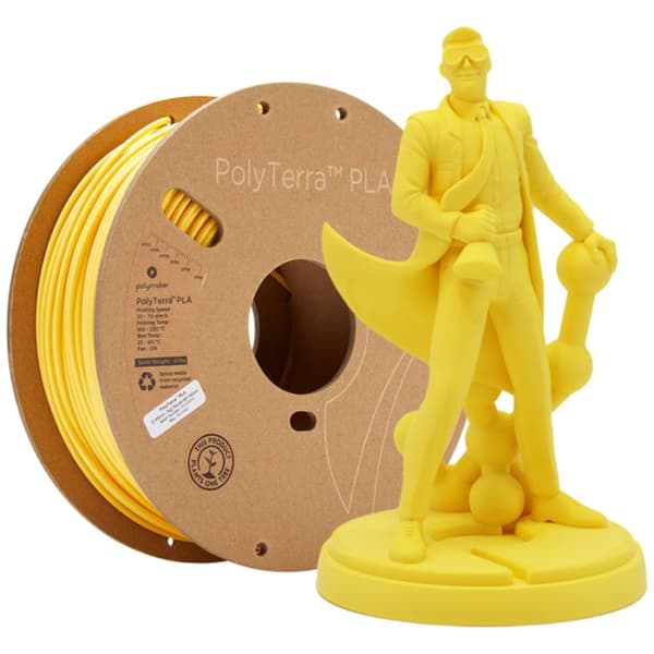 Polymaker 70851 PolyTerra PLA 3D-skrivare Filament PLA-plast 2.85 mm 1000 g Gul (matt) 1 st