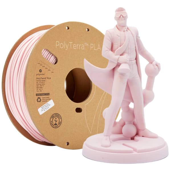 Polymaker 70868 PolyTerra PLA 3D-skrivare Filament PLA-plast 2.85 mm 1000 g Rosa (matt), Pastellrosa 1 st