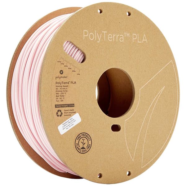 Polymaker 70868 PolyTerra PLA 3D-skrivare Filament PLA-plast 2.85 mm 1000 g Rosa (matt), Pastellrosa 1 st
