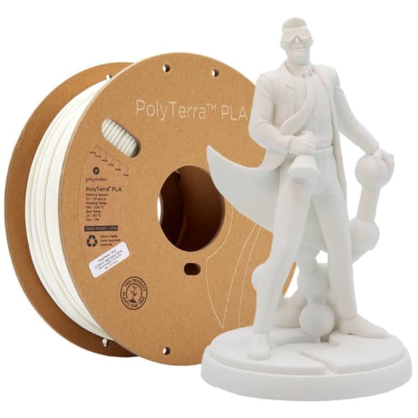 Polymaker 70823 PolyTerra PLA 3D-skrivare Filament PLA-plast 2.85 mm 1000 g Matt vit 1 st