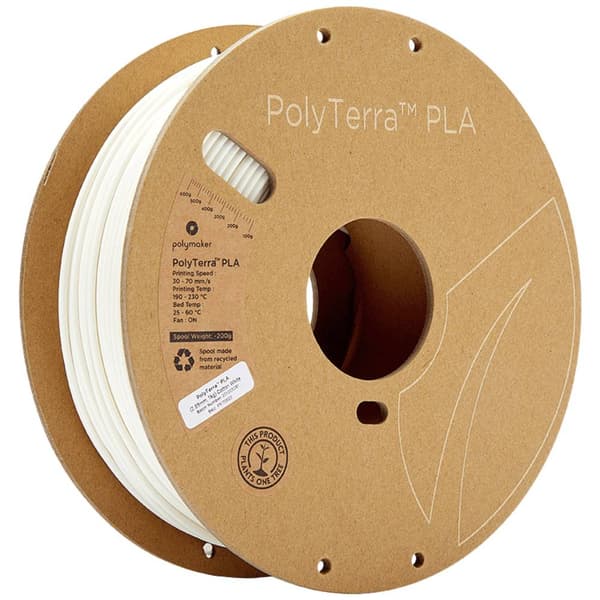 Polymaker 70823 PolyTerra PLA 3D-skrivare Filament PLA-plast 2.85 mm 1000 g Matt vit 1 st