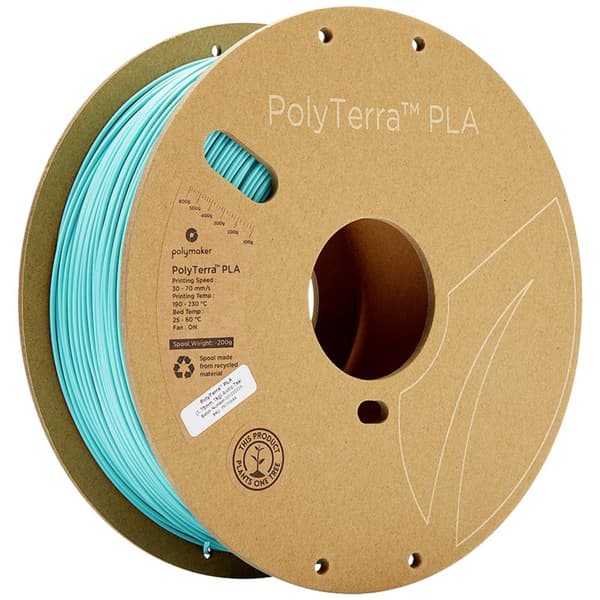 Polymaker 70844 PolyTerra PLA 3D-skrivare Filament PLA-plast Mindre plasthalt 1.75 mm 1000 g Ljusblå 1 st