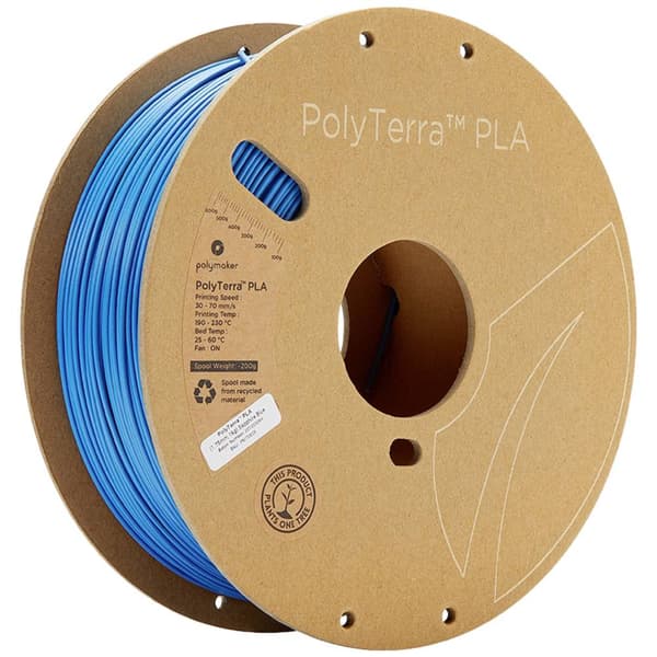 Polymaker 70828 PolyTerra PLA 3D-skrivare Filament PLA-plast Mindre plasthalt 1.75 mm 1000 g Safir-blå 1 st