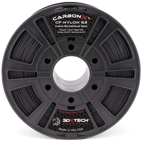 3D Xtech ASA3010750BK0 CarbonX CF-ASA 3D-skrivare Filament ASA UV-beständig, korrosionsbeständig 1.75 mm 750 g Svart 1