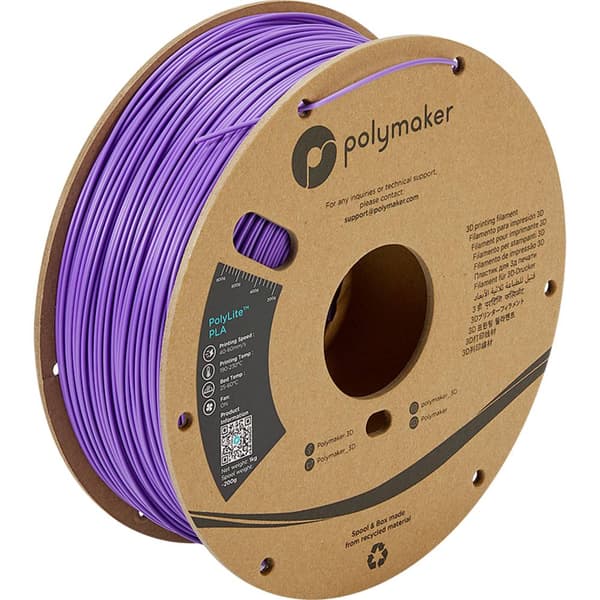 Polymaker PA02009 PolyLite 3D-skrivare Filament PLA-plast 1.75 mm 1000 g Lila 1 st