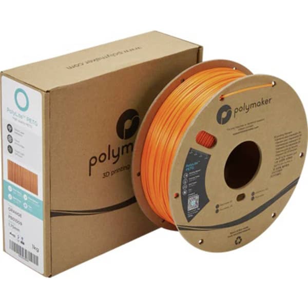 Polymaker PB01009 PolyLite 3D-skrivare Filament PETG Värmebeständig, Hög draghållfasthet 1.75 mm 1000 g Orange 1 st