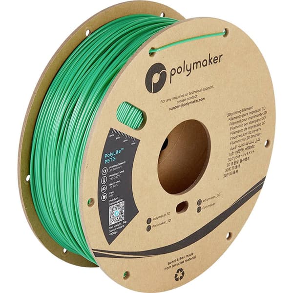 Polymaker PB01005 PolyLite 3D-skrivare Filament PETG Värmebeständig, Hög draghållfasthet 1.75 mm 1000 g Grön 1 st