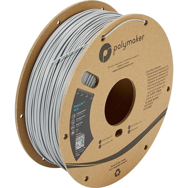 Polymaker PA02003 PolyLite 3D-skrivare Filament PLA-plast 1.75 mm 1000 g Grå 1 st