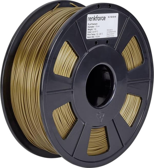 Renkforce RF-4511216 Filamentti PLA muovi 1,75 mm 1000 g Kulta 1 kpl