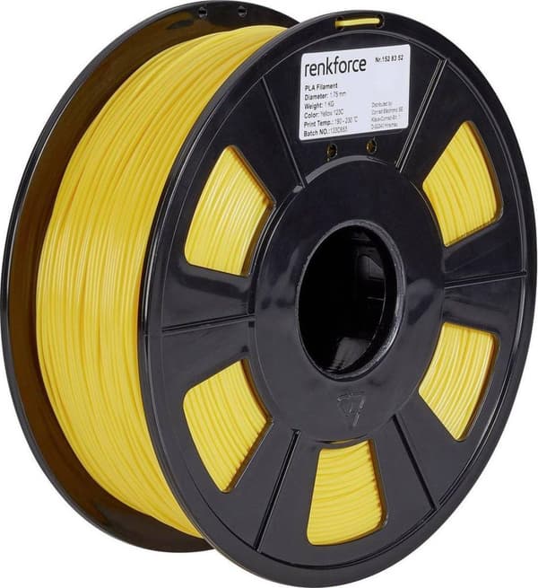 Renkforce RF-4511202 Filament PLA plast 1,75 mm 1000 g Gul 1 stk.