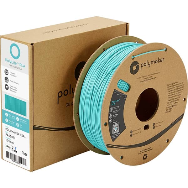 Polymaker PA02010 PolyLite 3D-skrivare Filament PLA-plast 1.75 mm 1000 g Turkos 1 st