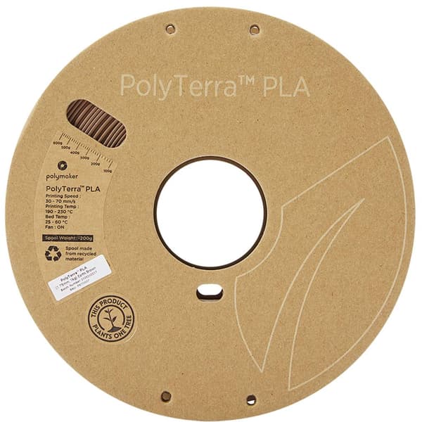 Polymaker 70907 PolyTerra 3D-skrivare Filament PLA-plast Mindre plasthalt 1.75 mm 1000 g Jord (matt) 1 st