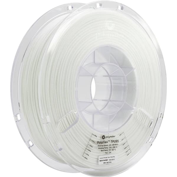 Polymaker PD01002 PolyFlex TPU-95A 3D-skrivare Filament TPU flexibel 1.75 mm 750 g Vit 1 st