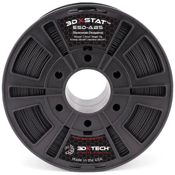 3D Xtech ABS2030750BK0 3DXSTAT Conductive ESD 3D-skrivare Filament ABS-plast 2.85 mm 750 g Svart 1 st