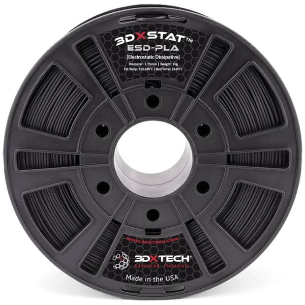 3D Xtech PLA2010750BK0 3DXSTAT Conductive ESD 3D-skrivare Filament PLA-plast Luktfri, Slagtålig 1.75 mm 750 g Svart 1 s