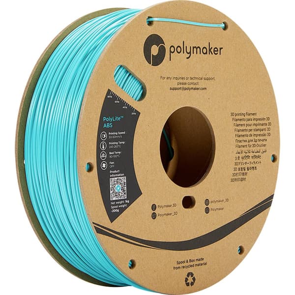 Polymaker PE01010 PolyLite 3D-skrivare Filament ABS-plast Luktfri 1.75 mm 1000 g Turkos 1 st