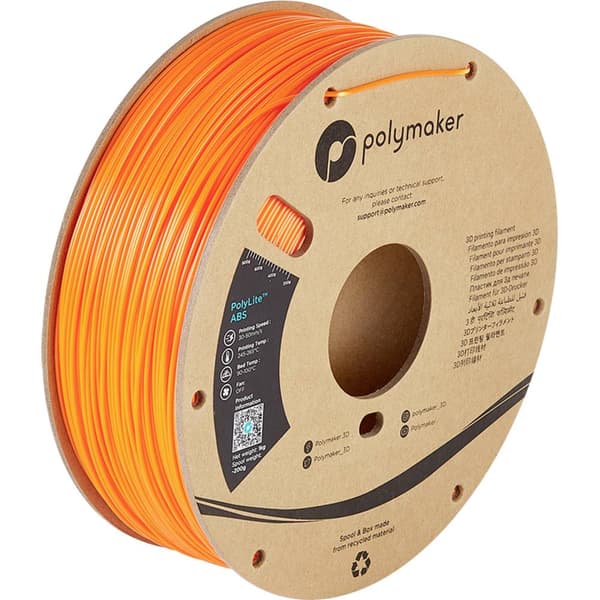 Polymaker PE01009 PolyLite 3D-skrivare Filament ABS-plast Luktfri 1.75 mm 1000 g Orange 1 st