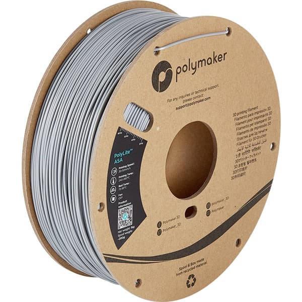 Polymaker PF01003 PolyLite 3D-skrivare Filament ASA UV-beständig, korrosionsbeständig, Värmebeständig 1.75 mm 1000 g Gr
