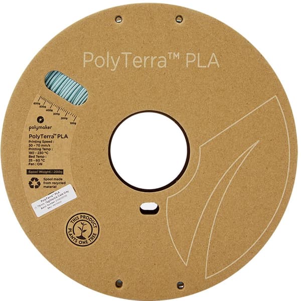 Polymaker 70942 PolyTerra 3D-skrivare Filament PLA-plast Mindre plasthalt 1.75 mm 1000 g Skiffergrå 1 st