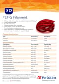 Miniatyrbild 3 av 6: Verbatim 55055 3D-utskriftsmaterial Polyetentereftalatglykol (PETG) Blå 1 kg
