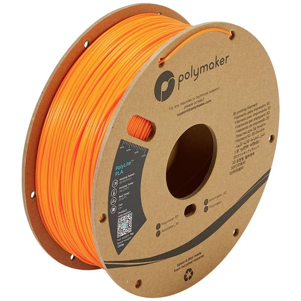 Polymaker PA02008 PolyLite 3D-skrivare Filament PLA-plast 1.75 mm 1000 g Orange 1 st