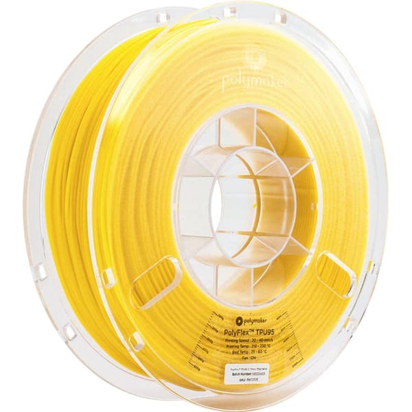 Polymaker PD01004 PolyFlex TPU-95A 3D-skrivare Filament TPU flexibel 1.75 mm 750 g Gul 1 st
