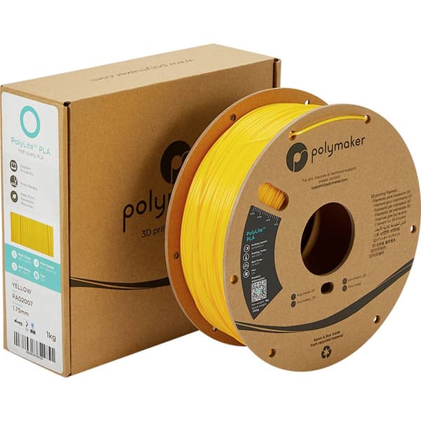Polymaker PA02007 PolyLite 3D-skrivare Filament PLA-plast 1.75 mm 1000 g Gul 1 st