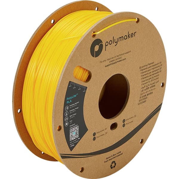 Polymaker PA02007 PolyLite 3D-skrivare Filament PLA-plast 1.75 mm 1000 g Gul 1 st