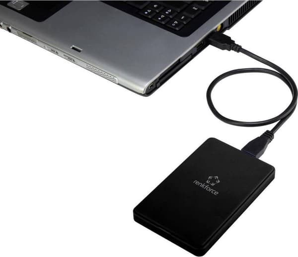 Renkforce RF-4505754 SATA HDD -kotelo 2,5 tuumaa USB 3.2 Gen 1 (USB 3.0)