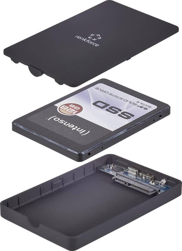 Renkforce RF-4505754 SATA HDD-kabinet 2,5 tommer USB 3.2 Gen 1 (USB 3.0) Sort