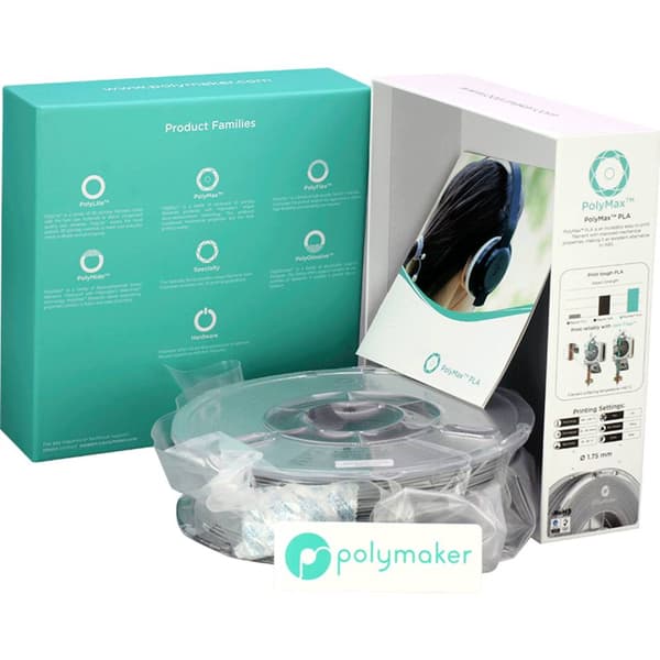 Polymaker PA06003 PolyMAX Tough 3D-skrivare Filament PLA-plast Hög styvhet, Hög draghållfasthet, Slagtålig 1.75 mm 750
