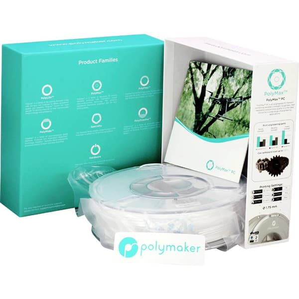 Polymaker PC02002 Polymax Tough 3D-skrivare Filament PC (Polykarbonat) Hög styvhet, Värmebeständig, Slagtålig 1.75 mm 7