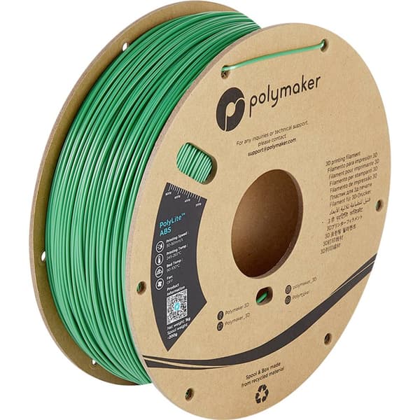 Polymaker PE01005 PolyLite 3D-skrivare Filament ABS-plast Luktfri 1.75 mm 1000 g Grön 1 st