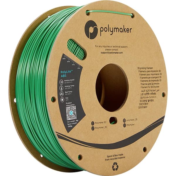 Polymaker PE01005 PolyLite 3D-skrivare Filament ABS-plast Luktfri 1.75 mm 1000 g Grön 1 st