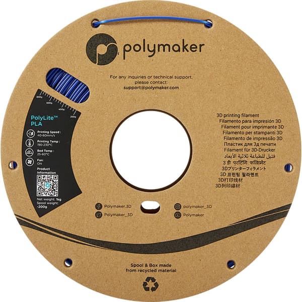 Polymaker PA02020 PolyLite 3D-skrivare Filament PLA-plast 2.85 mm 1000 g Blå 1 st