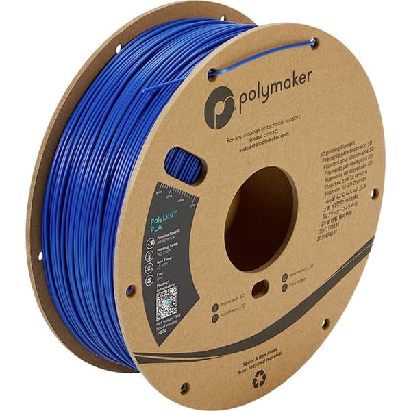 Polymaker PA02020 PolyLite 3D-skrivare Filament PLA-plast 2.85 mm 1000 g Blå 1 st