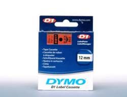 DYMO D1 Standard - Black on Red - 12mm