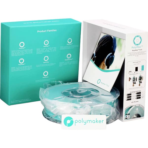 Polymaker PA06020 PolyMAX Tough 3D-skrivare Filament Tough PLA Hög styvhet, Hög draghållfasthet, Slagtålig 2.85 mm 750