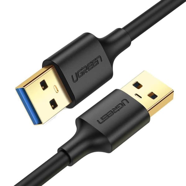 CABLU USB Ugreen pt. PC sau alte device-uri, "US128" USB 3.0 (T) la USB 3.0 (T), 2m, negru, "10371" (timbru verde 0.08 lei) - 6957303813711