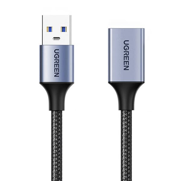 CABLU USB Ugreen prelungitor, "US115" USB 3.0 (T) la USB 3.0 (M), 1m, braided, negru, "10495" (timbru verde 0.08 lei) - 6957303814954