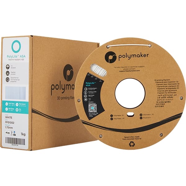 Polymaker PolyLite ASA - 1 kg - Hvid