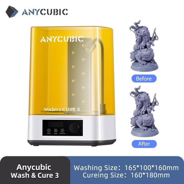Anycubic Vask & Hærd 3, UV Roterende Hærdning, Harpiks Rengøring, Vask og Hærd 3