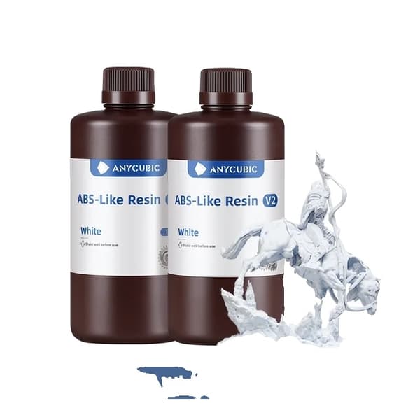 Vandopløselig ABS-harpiks, 405nm bølgelængde, hurtig hærdningstid, 1 KG Hvid